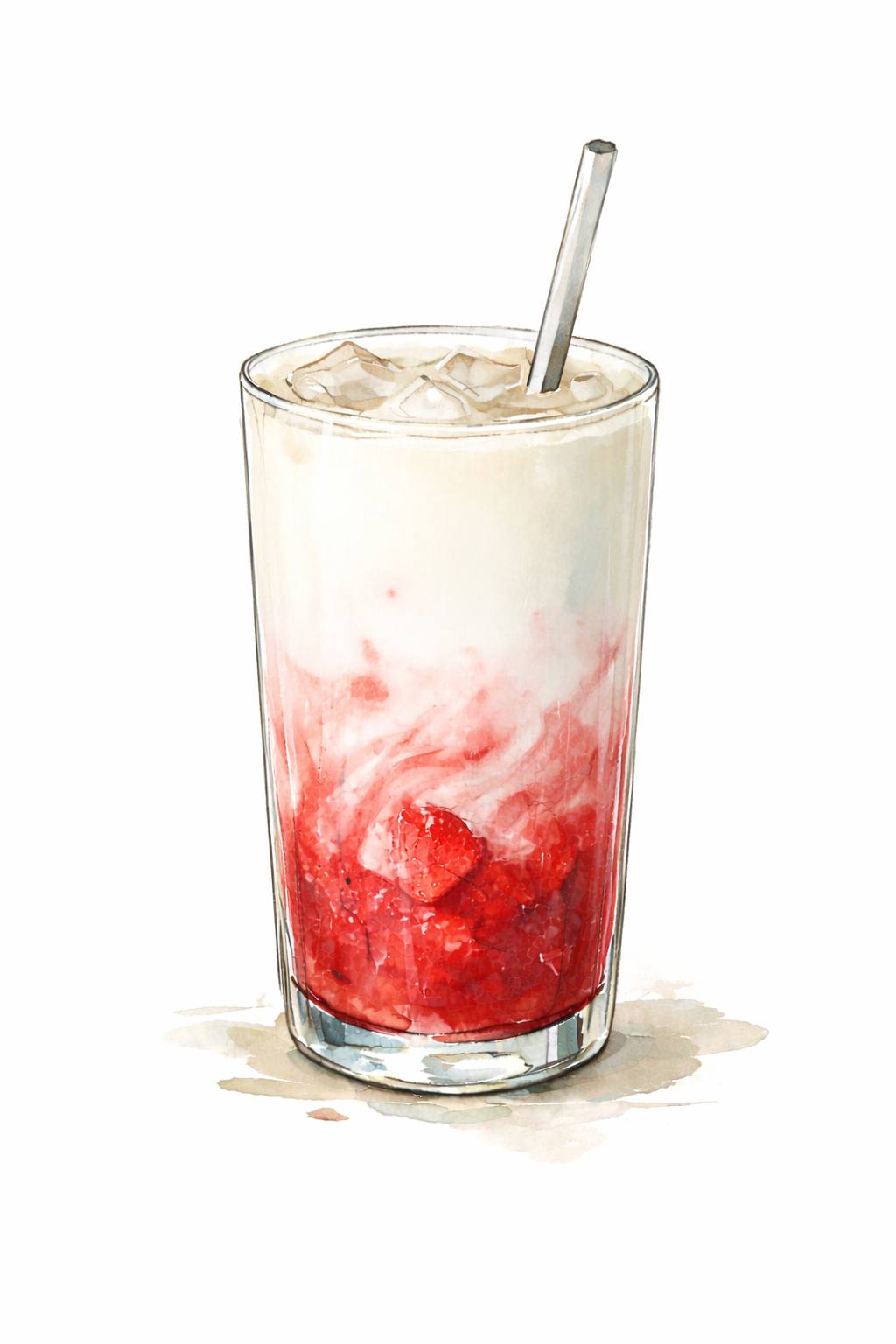 Iced Strawberry Latte