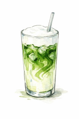 Iced Sea Salt Cloud Matcha Latte (Popular)