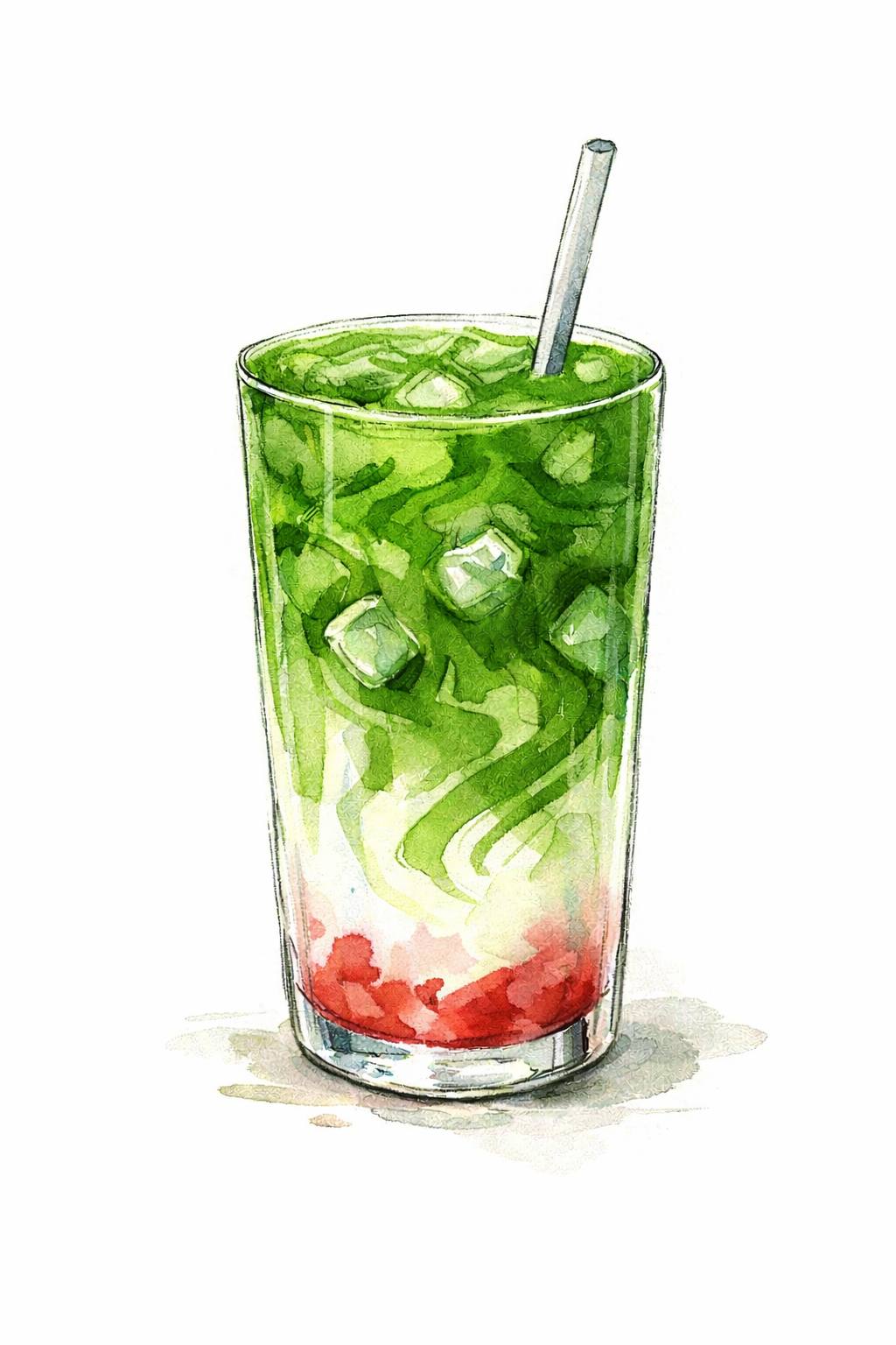 Iced Strawberry Matcha Latte (Popular)_0