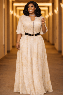 Robe Longue Élégance Impériale
