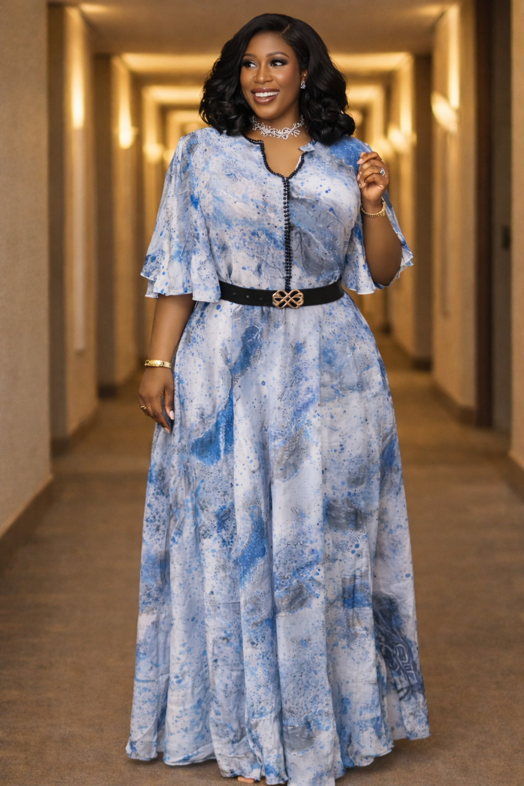 Robe Longue Élégance Impériale_5