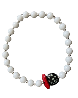 Stone & Kazuri Ceramic Bead Necklace