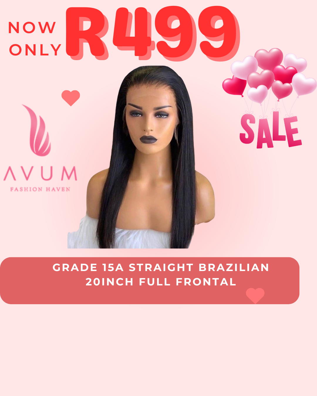 20inch straight Brazilian full frontal
