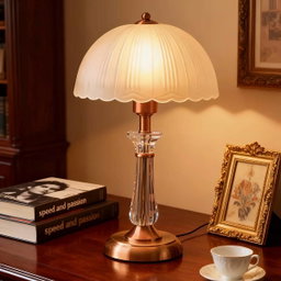 751 - DOME GLASS TABLE LAMP