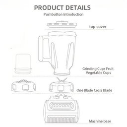 SILVER CREST 1.5L High Quality Powerful Blender 2 In 1 with 2 jar
