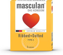 Masculan Préservatif Nervuré et Perlé Lot de 3