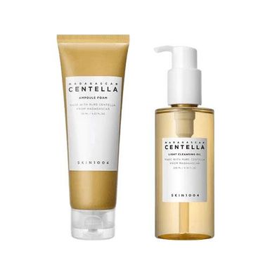 SKIN1004 MADAGASCAR CENTELLA DOUBLE CLEANSING DUO (cleansing oil+centella cleansing foam)_0