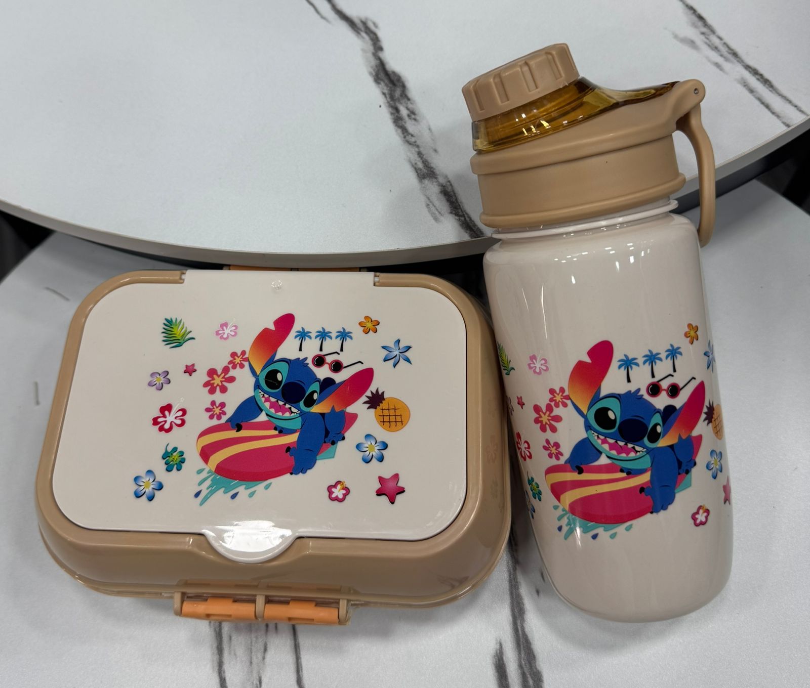 Set de vianda + botella de Stitch _1