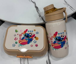 Set de vianda + botella de Stitch 