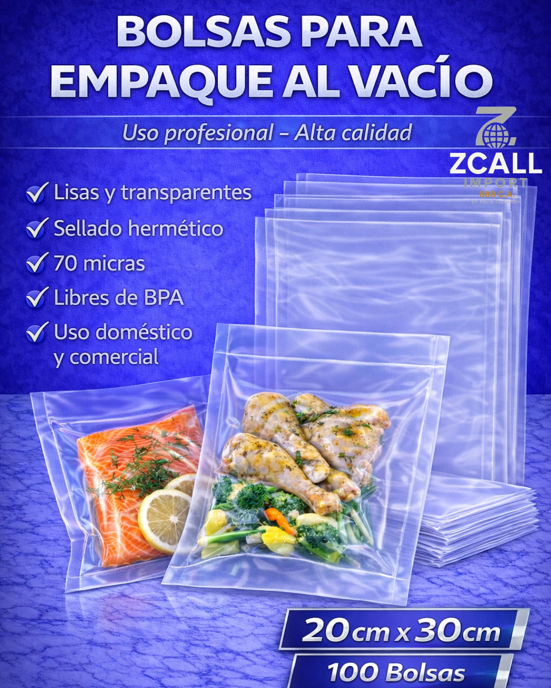 Bolsas lisas 20x30