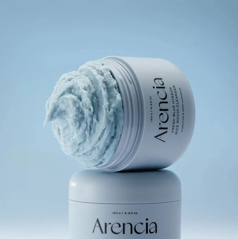 Arencia Blue Hyssop Rice Mochi Cleanser ارينسيا غسول ​​أرز موتشي الزوفا الزرقاء_1