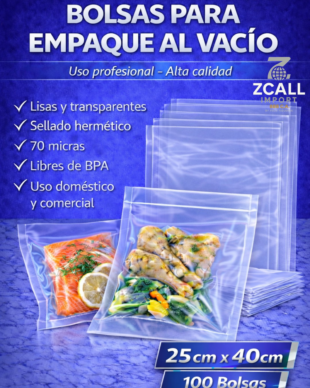 Bolsas lisas 25x40