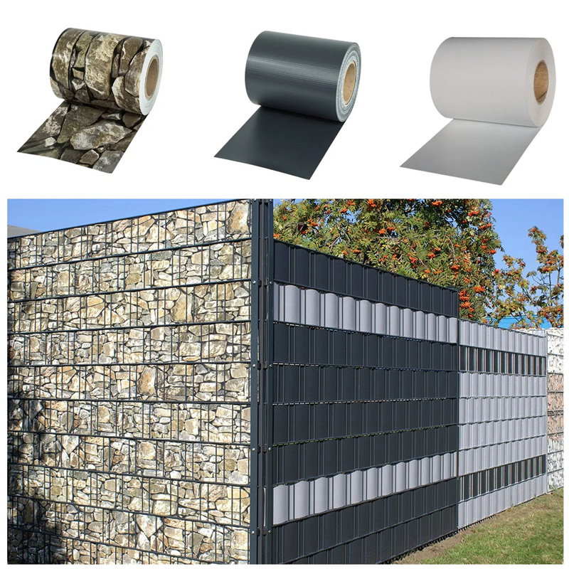 Privacy Fencing PVC Roll (19cm x 35m) + Brackets_3