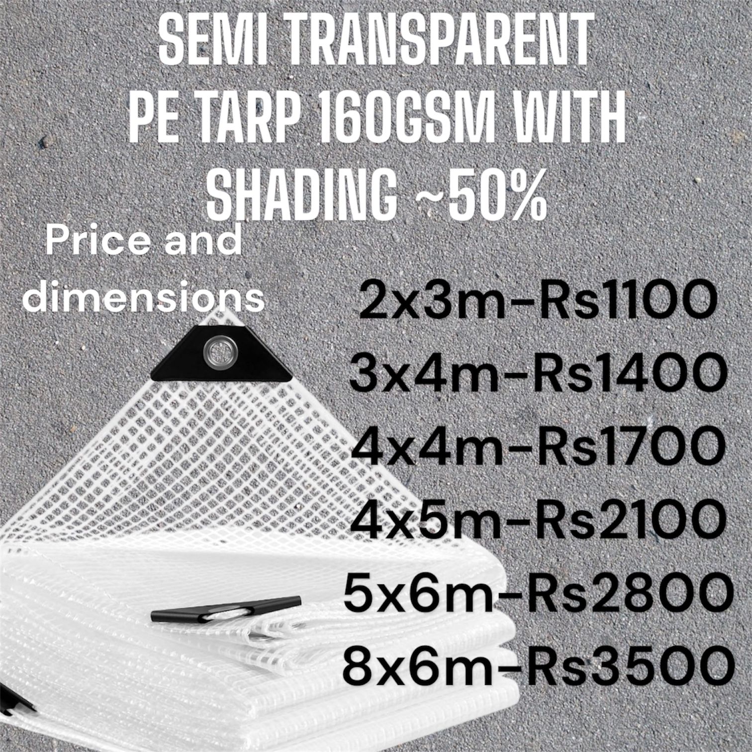 Semi Transparent PE Tarp_0