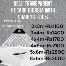 Semi Transparent PE Tarp