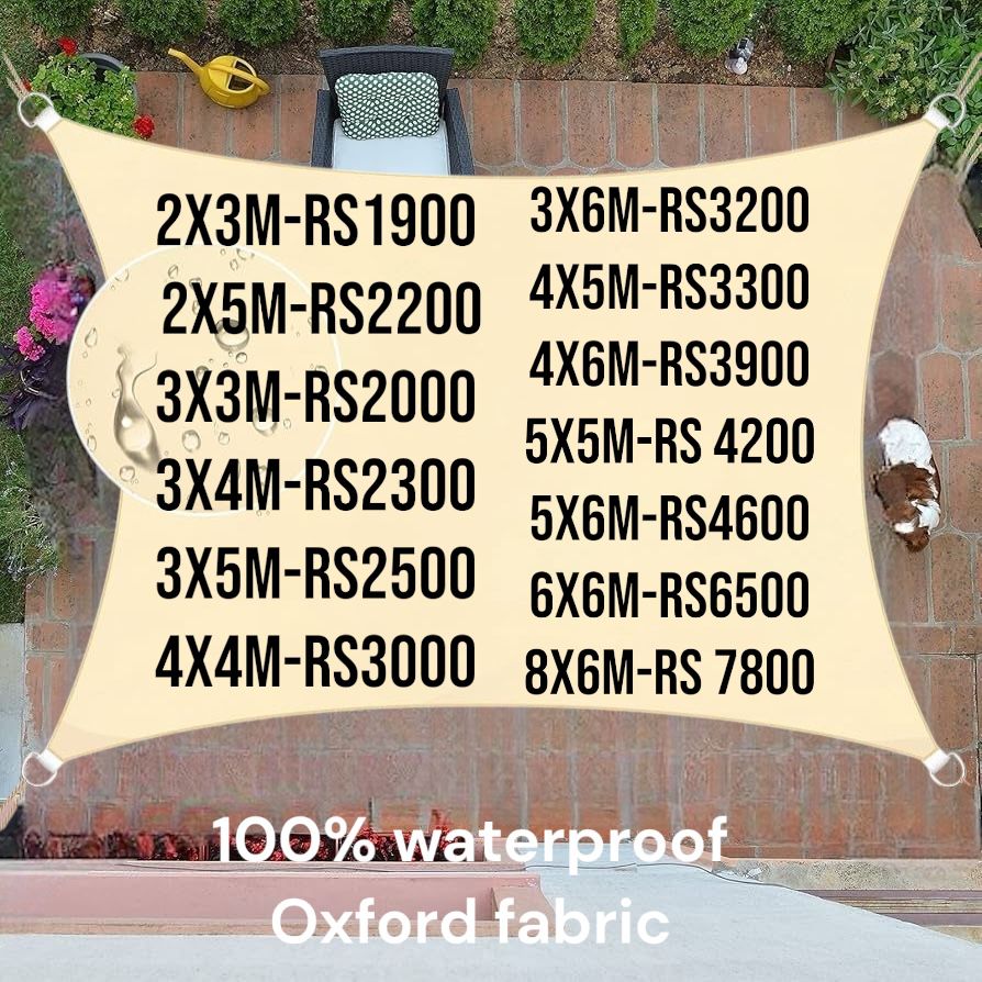 Waterproof sunsail/sunshade