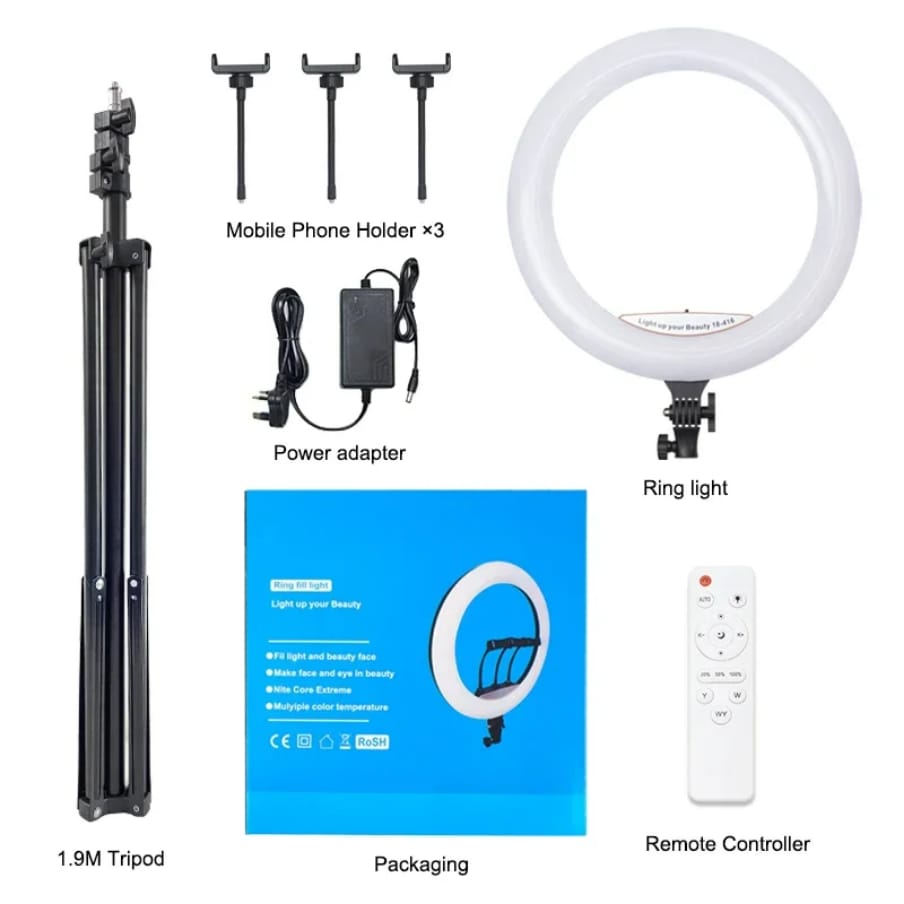 Round Selfie Ring Fill Light (10″, 12″, 14″)