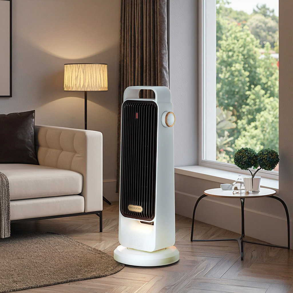Portable  Electric Fan Heater Home Room Desktop Office -Rotate