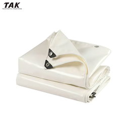  HEAVY DUTY PVC 600 GSM white tarpaulin 