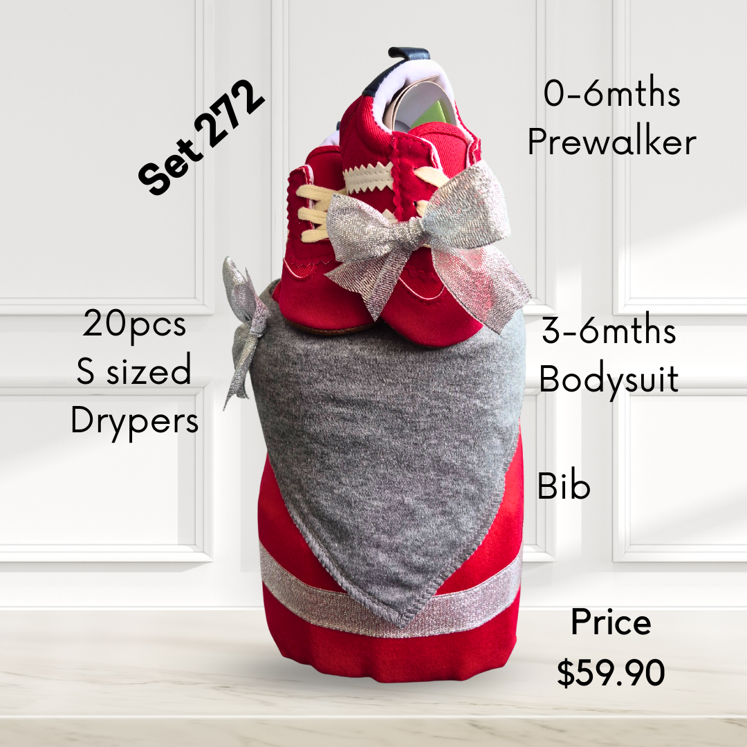 Grey triangle Boy bib