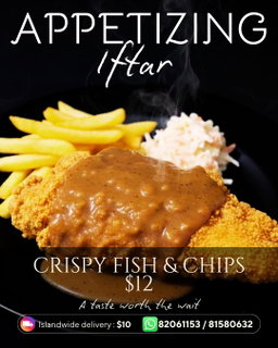 Crispy Fish & Chips served with fries and coleslaw