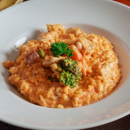 Risotto Pollo y Vegetales 