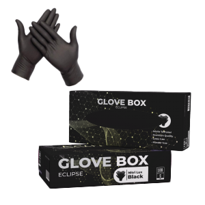 Black Nitrile Gloves - 1 Box