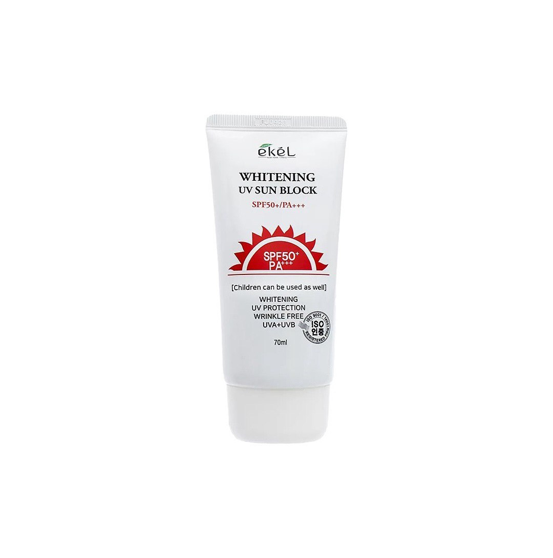 Ekel Whitening UV Sun Block SPF50+ PA+++ 70ml ايكل واقي شمس مفتح_1