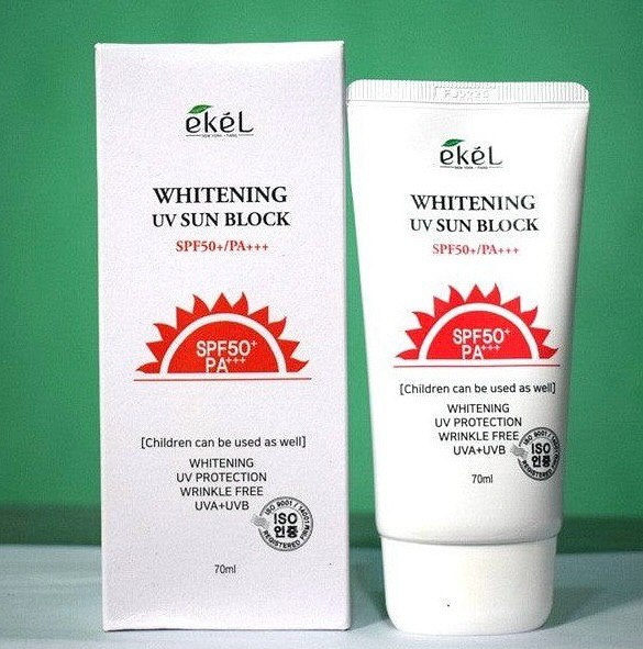 Ekel Whitening UV Sun Block SPF50+ PA+++ 70ml ايكل واقي شمس مفتح_0