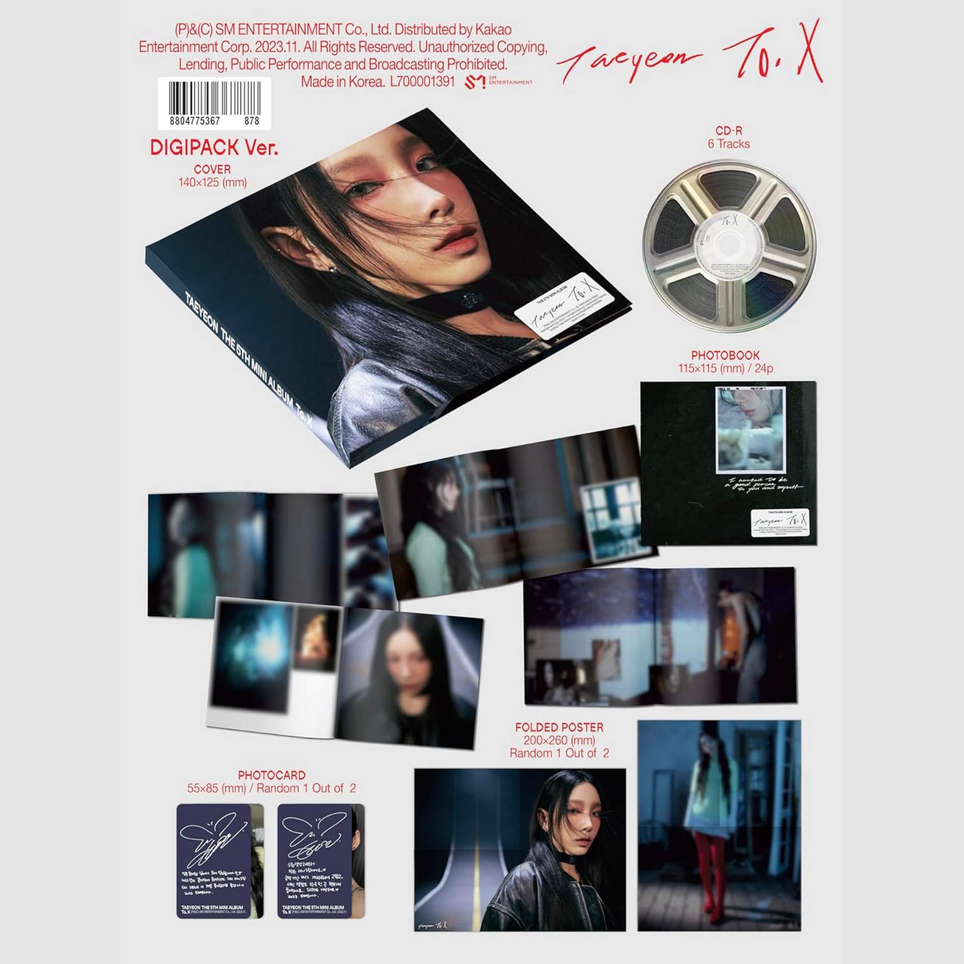 TAEYEON - To. X The 5th Mini Album (Digipack Ver.)_1