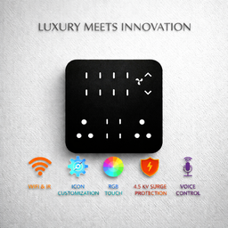 Magnetic Touch 12 Switch 1 Fan 2 Socket (2-HD,2-2way) (12M)