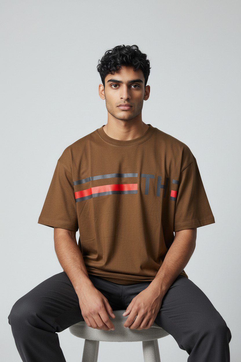 T-shirt Homme Marron _0
