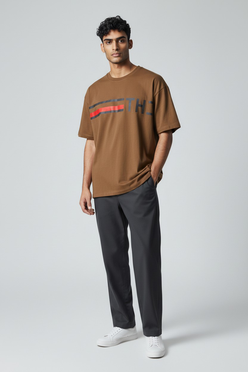T-shirt Homme Marron _1