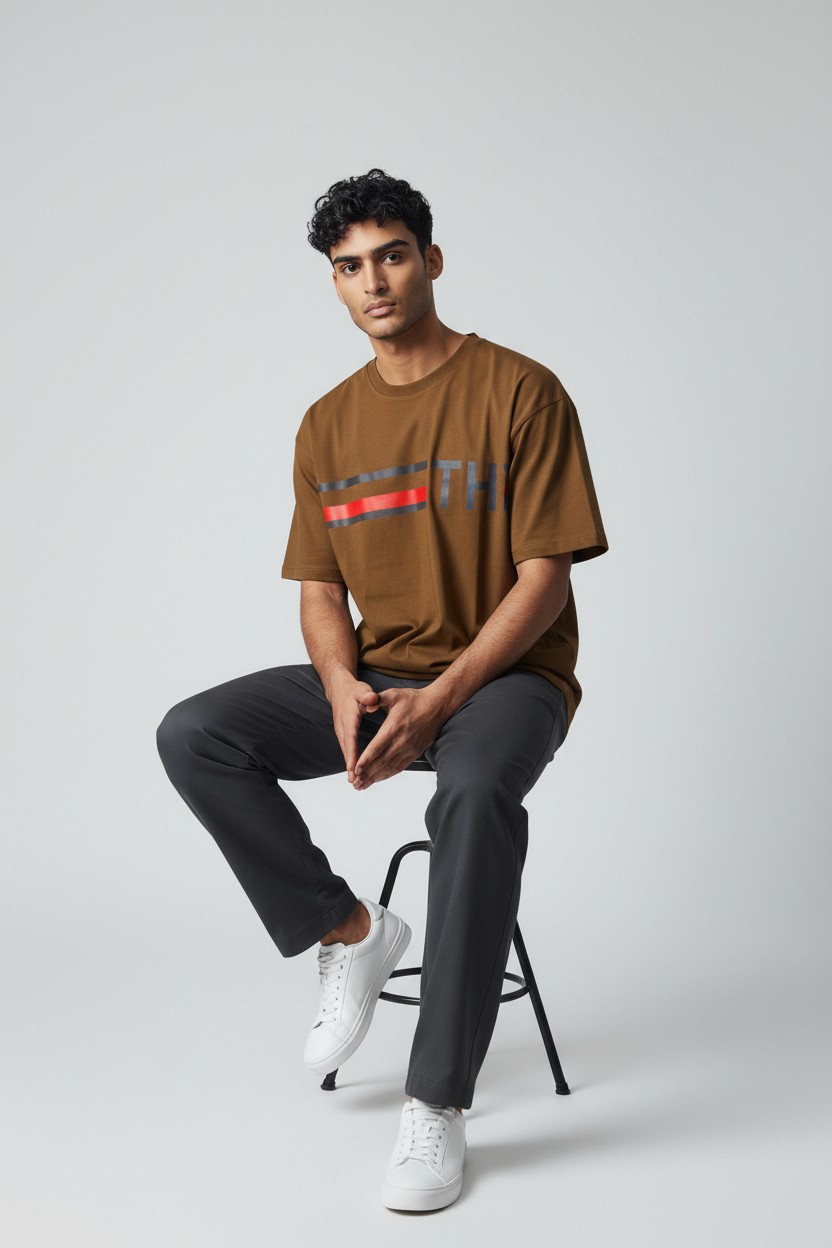 T-shirt Homme Marron _2