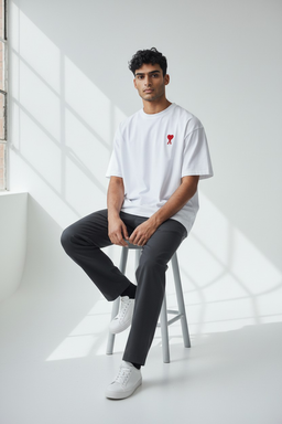 T-shirt Homme Blanc – Logo Rouge