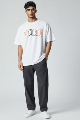 T-shirt Homme Blanc – Imprimé SOHO