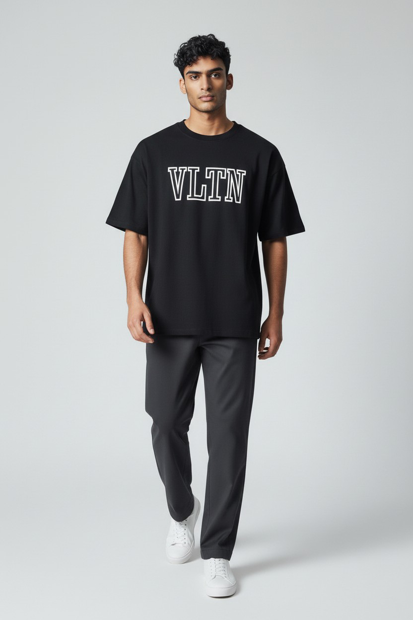 T-shirt Homme Noir – Imprimé VLTN_1
