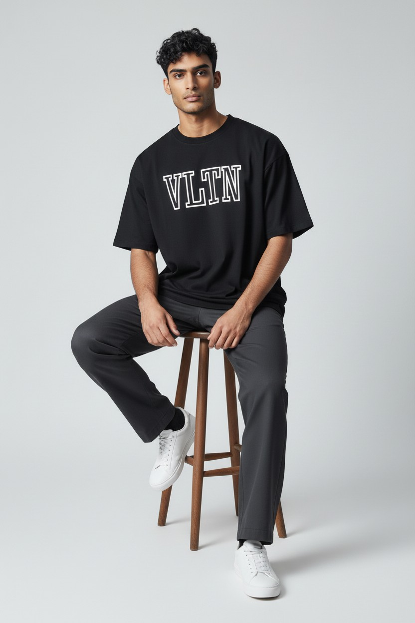 T-shirt Homme Noir – Imprimé VLTN