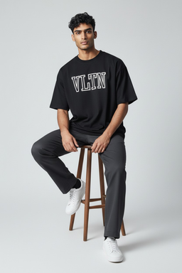 T-shirt Homme Noir – Imprimé VLTN