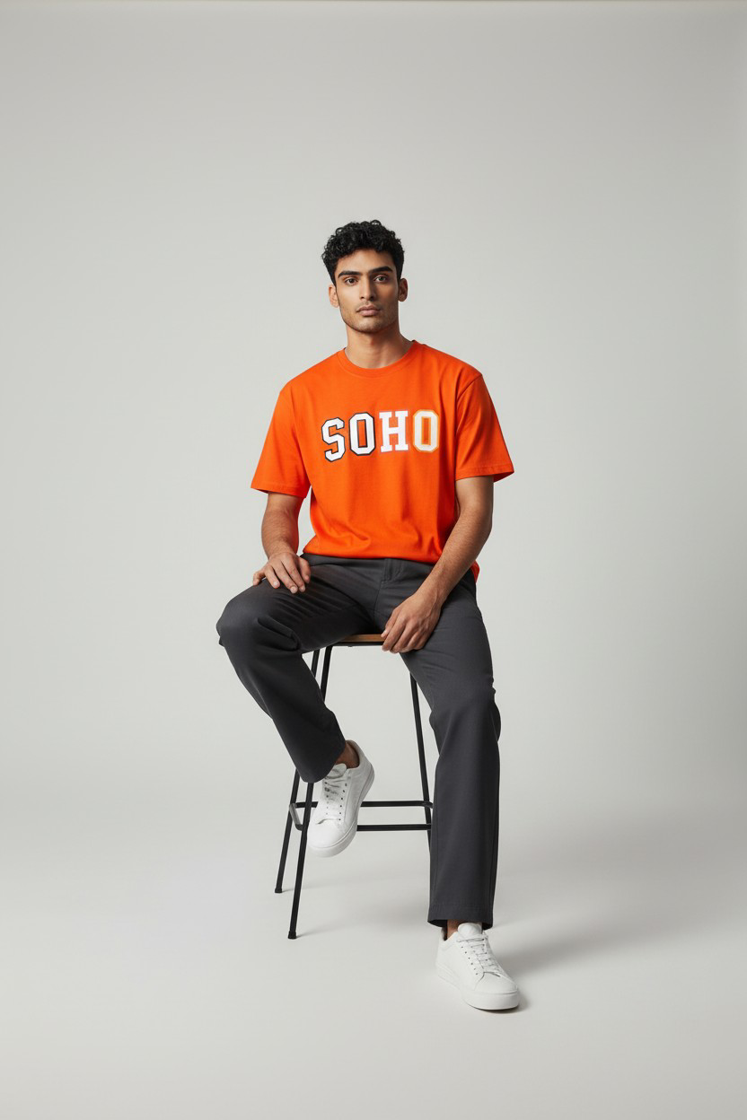 T-shirt Homme Orange – Imprimé SOHO