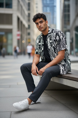Chemise Homme Noir & Blanc Imprimée