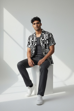 Chemise Homme Noir & Blanc Imprimée