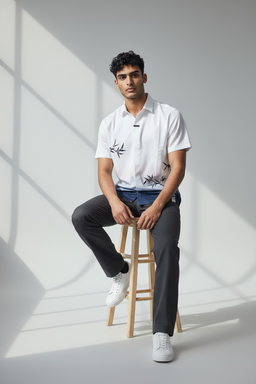Chemise blanche dégradé bleu