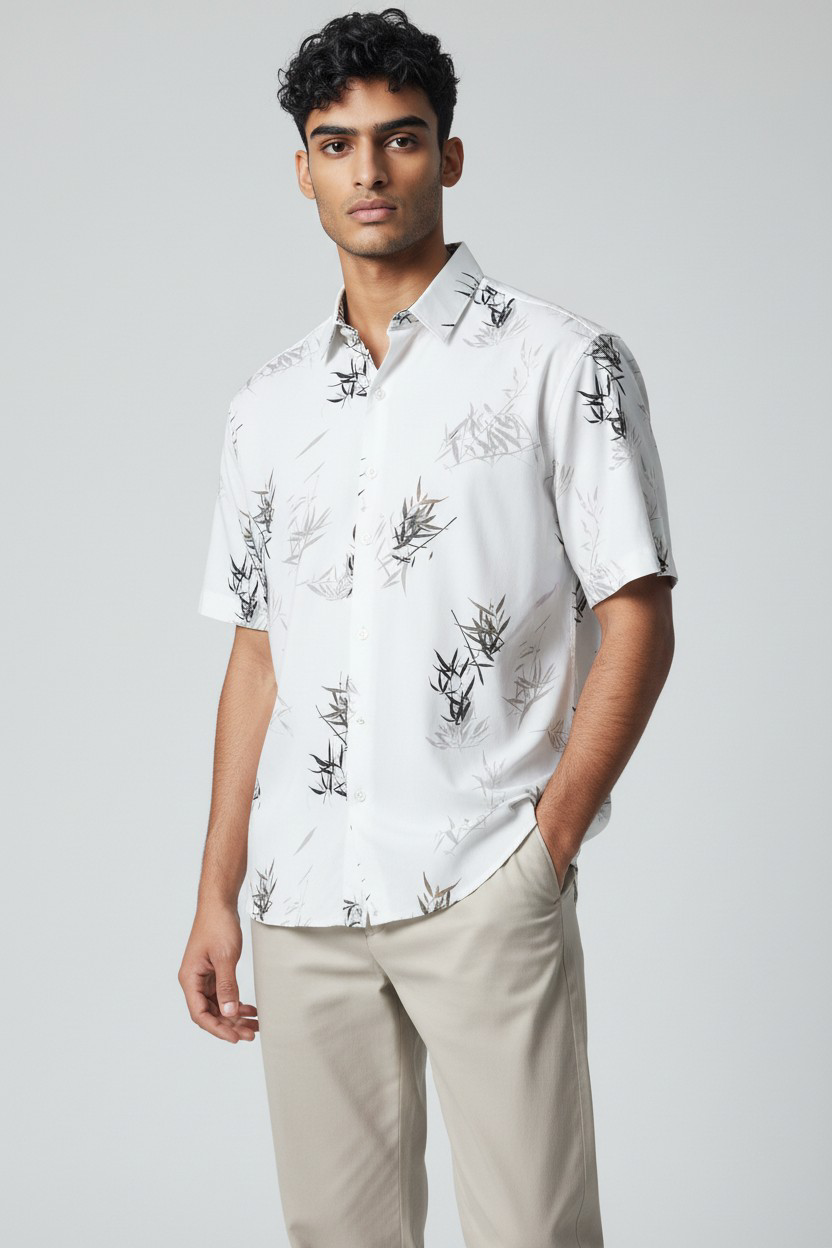 Chemise blanche motif discret_1