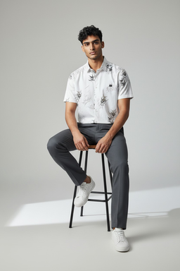 Chemise blanche motif discret