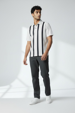 Chemise rayée noir & blanc