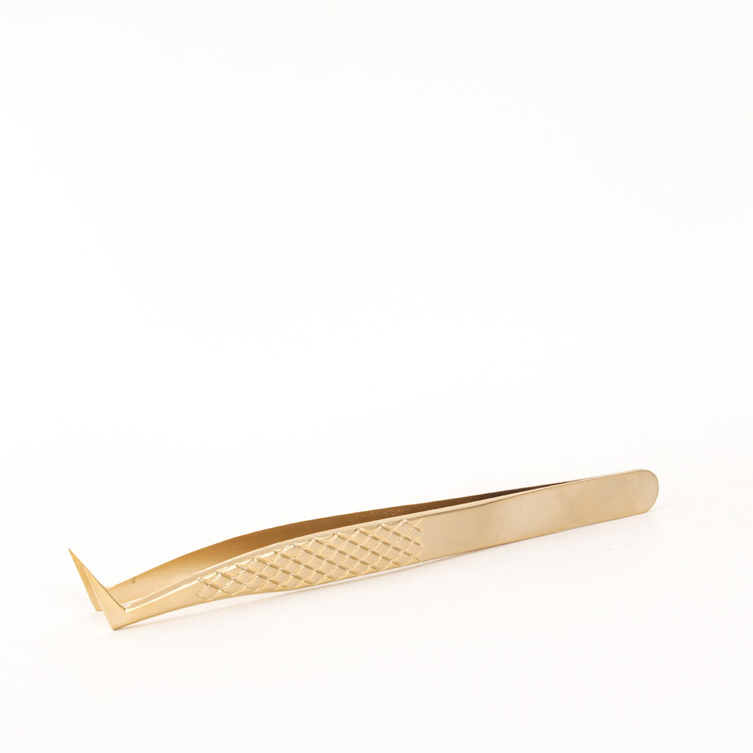 LU 34 GOLD CURVED TWEEZERS _1