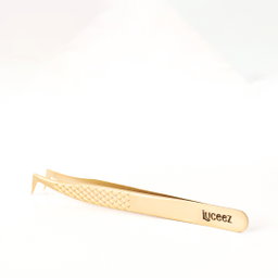 LU 34 GOLD CURVED TWEEZERS 