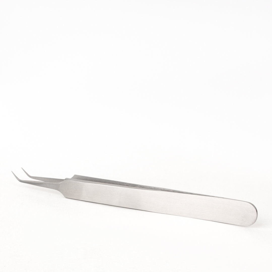LUCEEZ CURVED SILVER TWEEZERS 