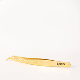 LU 32 GOLD CURVED TWEEZERS 